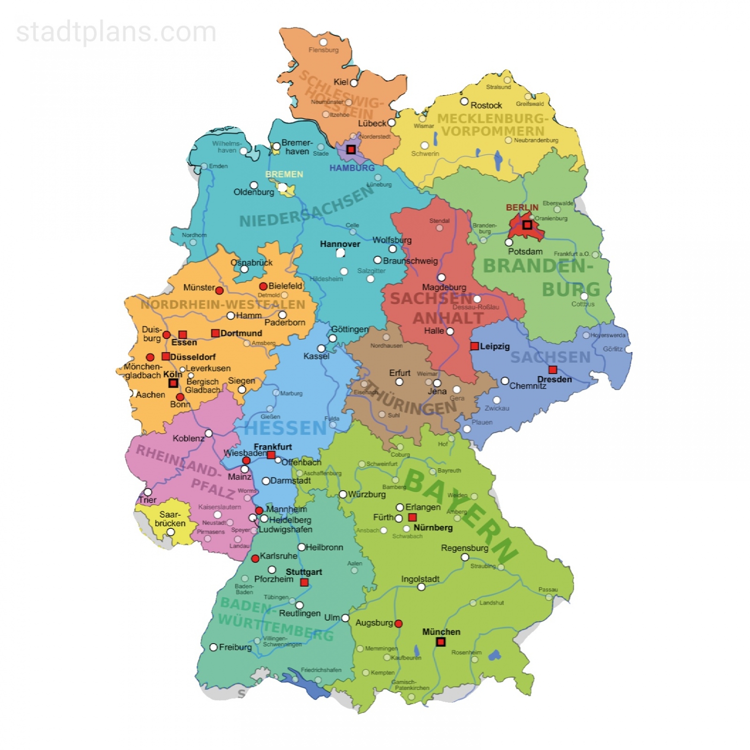 Deutschlandkarte Stadtplan