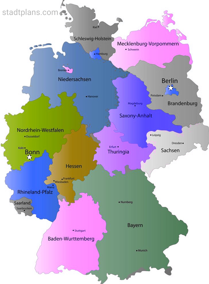 bundesländer deutschland hauptstädte