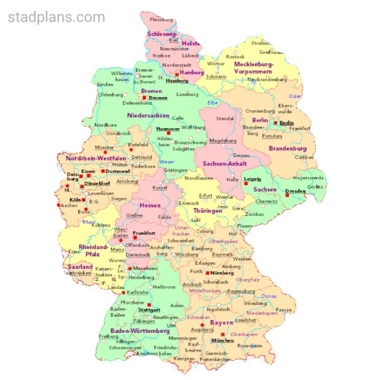 Deutschlandkarte Stadtplan