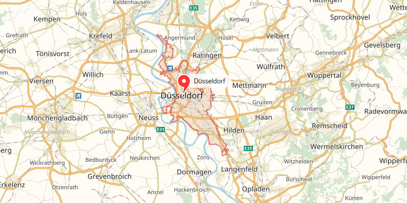 düsseldorf plz karte
