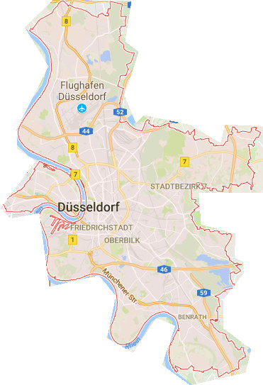 Stadtplan Dusseldorf Dusseldorf Landkarte Dusseldorf Stadtplan Stadtteile