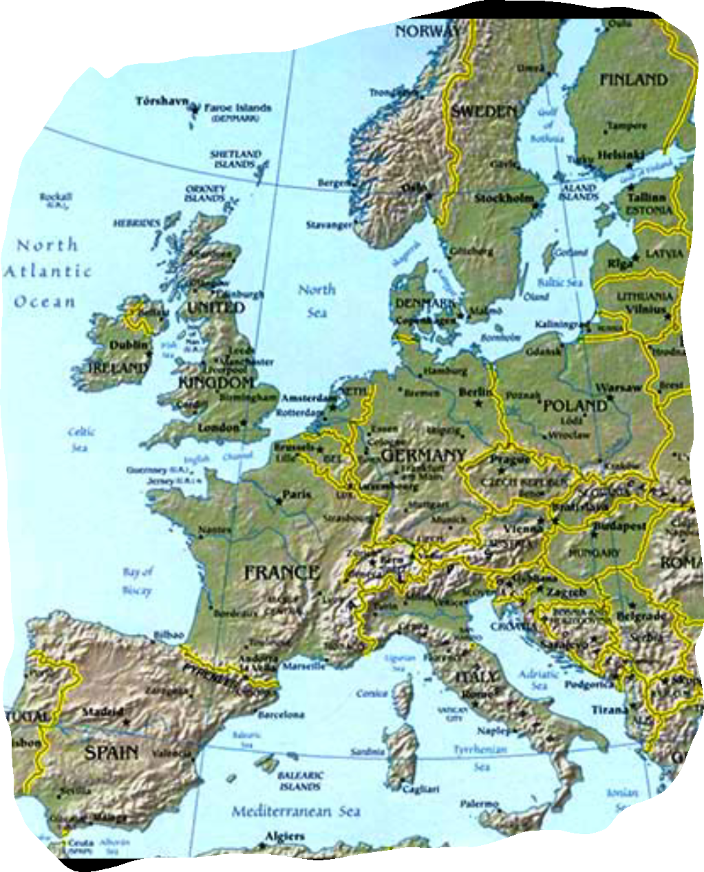 Karte Europäische Grenzen