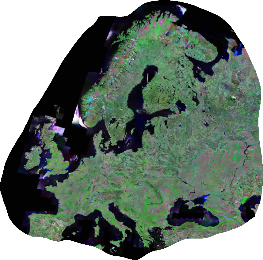 Europakarte Satellitenbild
