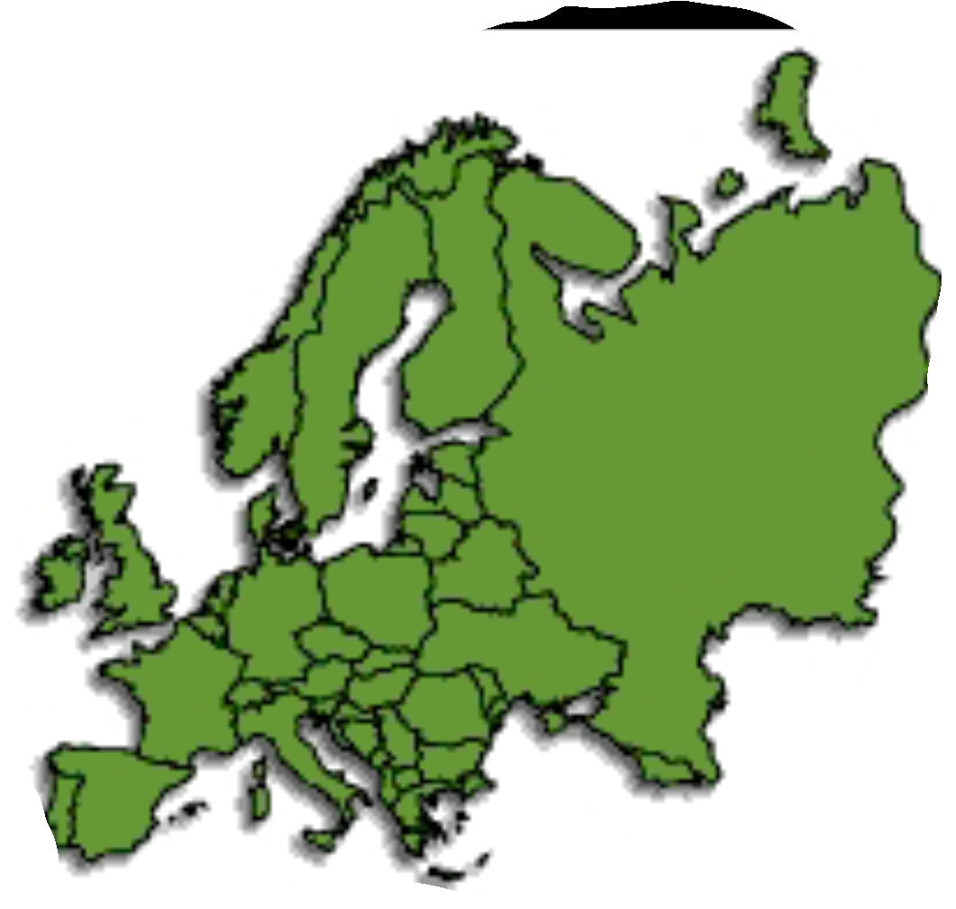 Leere Karte von Europa