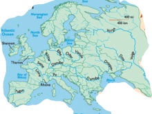 Europakarte Flüsse