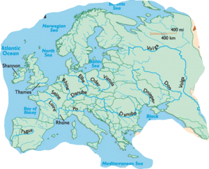 Europakarte Flüsse | StadtPlan