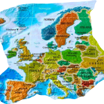 Europa Karte und Hauptstädte