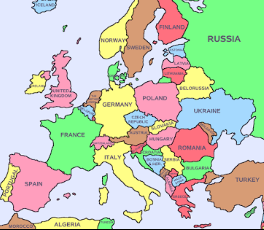 Die Karte von Europa