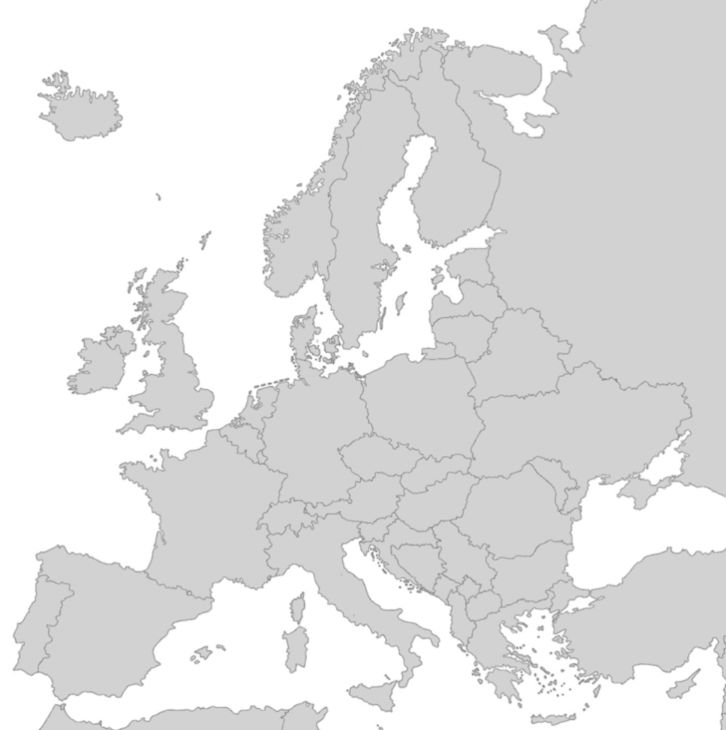 europakarte leer Europakarte Europakarte Leer Die Lander Europas Auf Der Landkarte europakarte leer