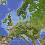 Satellitenbild der europäischen Länder