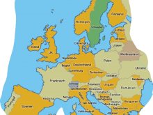 Europakarte mit Ländern