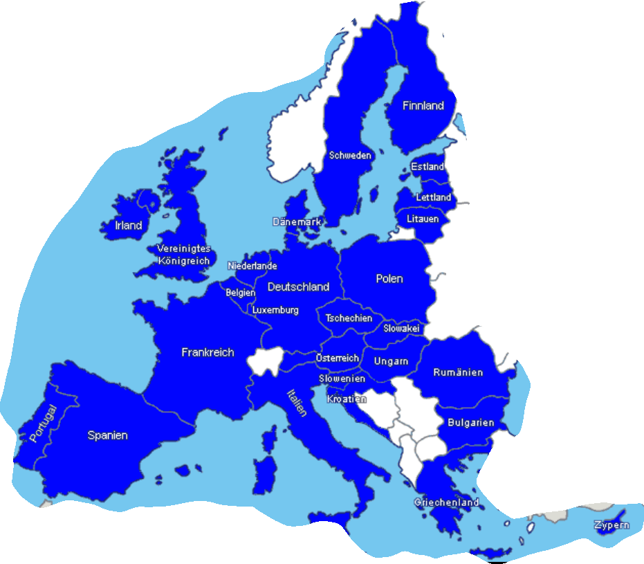 Karte der Europäischen Union